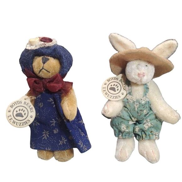 Lot Of 5 Vintage Boyd's Bears Plush - Picture 2 of 16